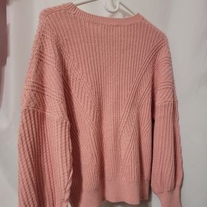 Time and tru size Large (10-14)pink/salmon sweater NWT
